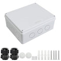 LeMotech Junction Box, Electrical Box IP65 Water Resistant Dustproof ABS Plastic Project Enclosure for Electronics White 11.8 x 9.8 x 4.7 inch by LeMotech