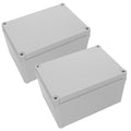 LeMotech Junction Box IP67 Waterproof Dustproof ABS Plastic Project Box for Electrical Outdoor Enclosure Gray 6.9 x 4.9 x 3.9 inch (175 x 125 x 100 mm),2 Pack by LeMotech