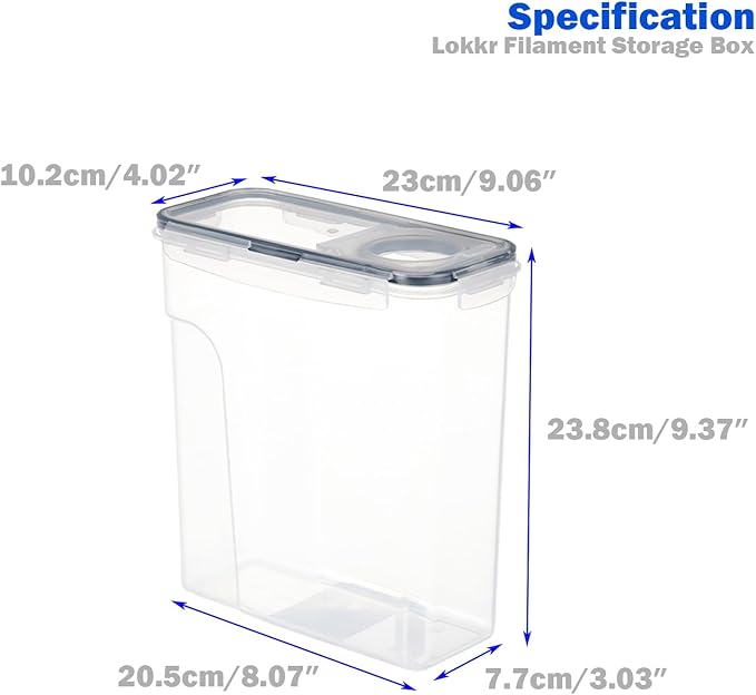 Filament Storage Box 4-Pack - 4.0L Waterproof Dust-Proof Container for 3D Printing Filament with Desiccant & Label, DIY Dry Box Upgrade Accessories Included - Image 3