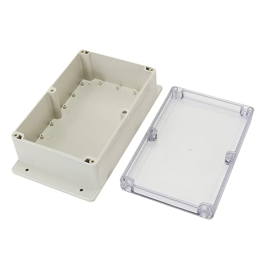 ABS Plastic Junction Box, Dustproof Weatherproof IP65 Electrical Box - Universal Project Enclosure Pale Pale Grey, with PC Transparent/Clear Cover and Fixed Ear 9.1"x5.9"x3.4"(230x150x87mm) - Image 3