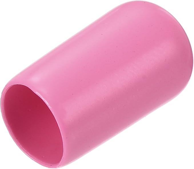 uxcell 20pcs Rubber End Caps 8mm(5/16 inch) ID Vinyl PVC Round Tube Bolt Cap Cover Screw Thread Protectors Pink by uxcell