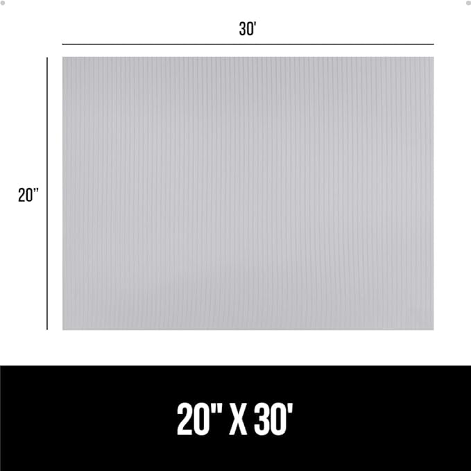 GORILLA GRIP DuraGuard Shelf Liner, 20x30 Non-Adhesive Cabinet Liners for Kitchen Drawers, Shelves, Refrigerator, Pantry Storage, Bathroom Closet, Durable Waterproof BPA Free Ribbed Plastic, Lt Gray - Image 8