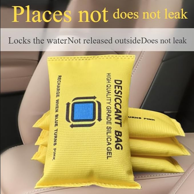 200g Dehumidifier Bag Silica Gel Car Dehumidifier Microwave Fast Reactivated Desiccant Packs for Storage Large Moisture Absorbers for Gun Safe Closet Basement Garage 100% Leakproof Reusable（1 pack） - Image 4