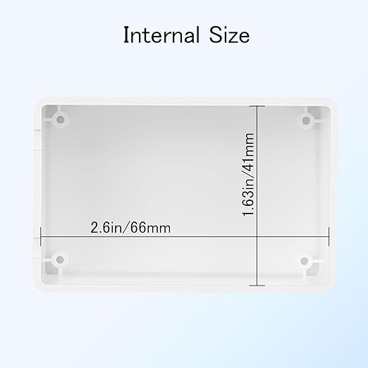 Project Box 8 Pieces Electrical Box Small Junction Box ABS Plastic Enclosure Power Electronic Case White 2.76" x 1.77" x 1.14"(70 x 45 x 29mm) - Image 4