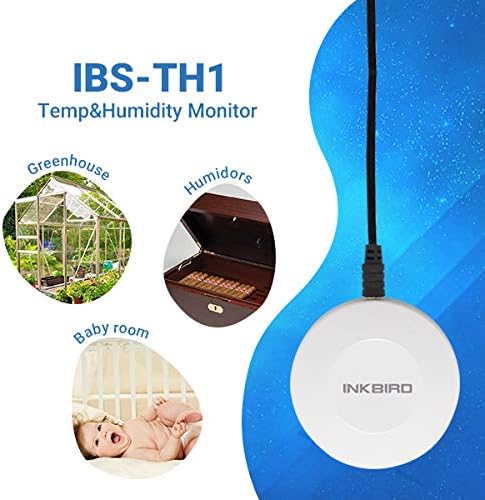 Inkbird Smart Sensor Data Logger Wireless Temp RH Monitor Device Android iPhone Temperature Humidity Recorder Thermometer Hygrometer IBS-TH1 Basement Guitar Greenhouse - Image 5