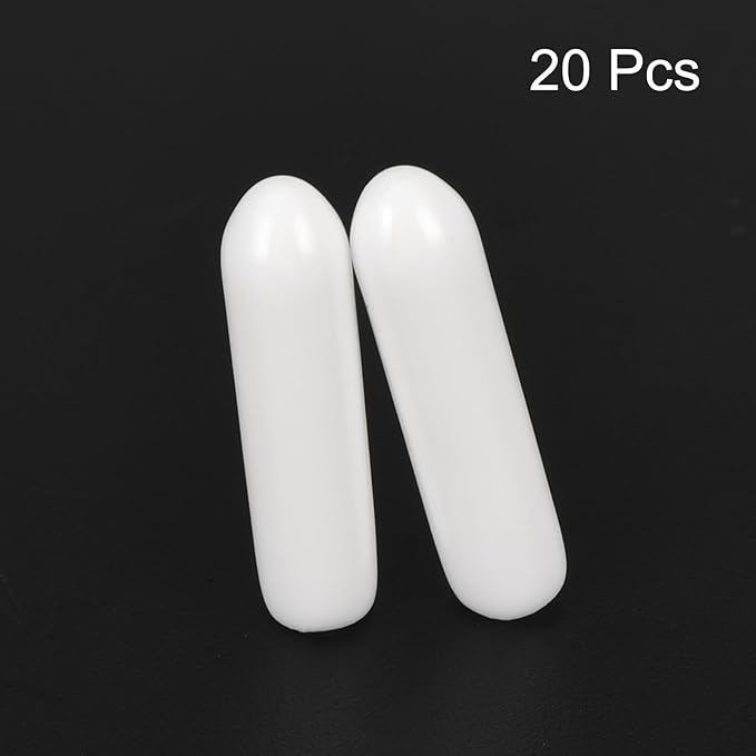 uxcell 20pcs Rubber End Caps 3mm(1/8") ID Vinyl Round End Cap Cover Screw Thread Protectors White - Image 2