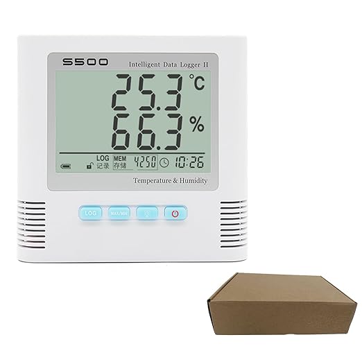 Digital Temperature and Humidity Data Logger Meter Tester with Temperature Measurement Range -40 to +85℃ Temperature Accuracy ±0.3℃ Humidity Accuracy ±3% RH Internal Sensor 65000 Data Storage - Image 5
