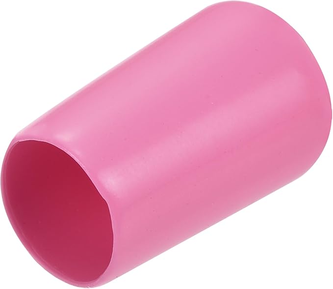 uxcell 20pcs Rubber End Caps 12mm(1/2 inch) ID Vinyl PVC Round Tube Bolt Cap Cover Screw Thread Protectors Pink by uxcell