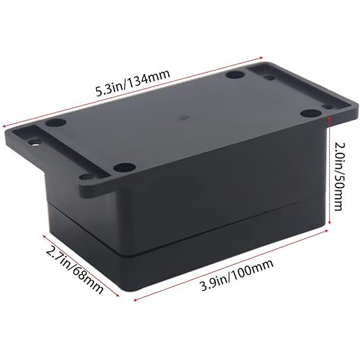 Watertight Junction Box, IP67 Waterproof Project Box Durable ABS Plastic Electronic Enclosure Case for DIY Electrical Project with Wall Fixed Ear 3.94" x 2.68" x 1.97"(100 x 68 x 50 mm) 2Pcs - Image 2