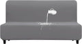 PureFit 100% Dual Waterproof Futon Cover, Couch Cover - Stretch Non Slip Fleece Sofa Covers Washable, Leakproof Furniture Protector for Kids, Pets, Dog (Light Gray) by PureFit