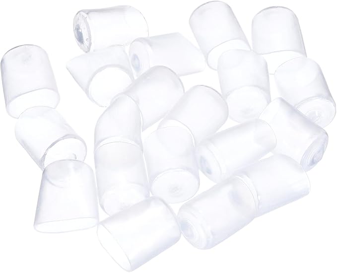 uxcell 20pcs Rubber End Caps 15mm ID Vinyl PVC Round Tube Bolt Cap Cover Screw Thread Protectors Clear - Image 4