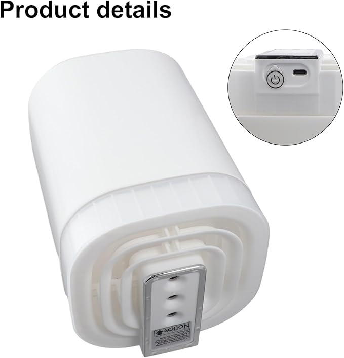 Silent Cool Mist Humidifier for Large Rooms and Offices, 3L for Ultra Quiet Humidifier with Triple Nozzle Design, Night Light, Automatic Shut-Off, USB Powered – White - Image 6