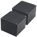 Junction Box, Zulkit Project Box IP65 Waterproof Outdoor Box ABS Plastic Electrical Boxes Electronic Enclosure Black4.7 x 4.7 x 3.5 inch(120 x 120 x 90 mm)(Pack of 2) by Zulkit