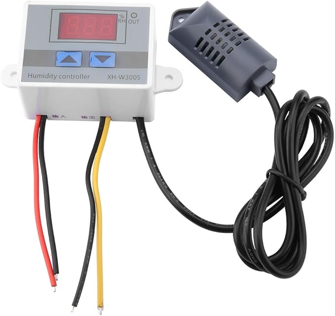 FTVOGUE XH-W3005 Digital Humidity Controller Humidity Controller Humidity Control Switch 0~99%RH 12V 24V 220V[220V] Temperature and Humidity Sensor by FTVOGUE