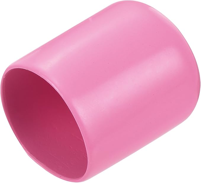 uxcell 20pcs Rubber End Caps 21mm ID Vinyl PVC Round Tube Bolt Cap Cover Screw Thread Protectors Pink by uxcell