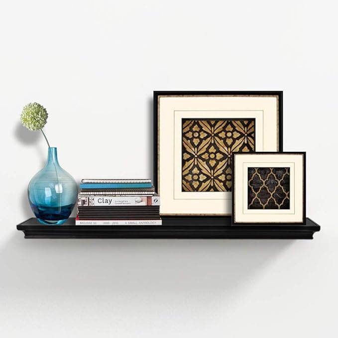 AHDECOR Floating Shelves Wall Mounted, Deeper Wall Storage Shelf for Home Décor, Super Sturdy, Easy to Install, Black, 36" Wide, 7.75" - Image 4