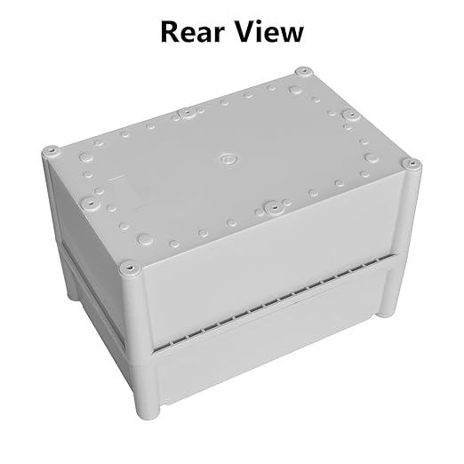 LeMotech IP67 Waterproof Junction Box ABS Plastic Project Box Dustproof Electrical Box Outdoor Enclosure for Electronics DIY Case Gray 11x 7.5X 7.1 inch (280x 190x 180 mm) - Image 5