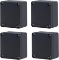 Project Box IP65 Waterproof Junction Box ABS Plastic Black Electrical Boxes DIY Electronic Project Case Power Enclosure2.48 x 2.28 x 1.38Inch (63 x 58 x 33mm) by Otdorpatio