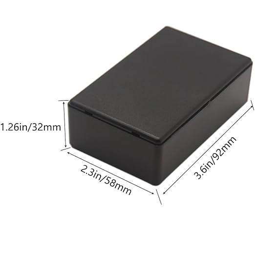 Zulkit 12Pcs Project Boxes ABS Plastic Electrical Project Case Power Junction Box Black 3.62 x 2.28 x 1.26 inch(92 x 58 x 32mm) - Image 2