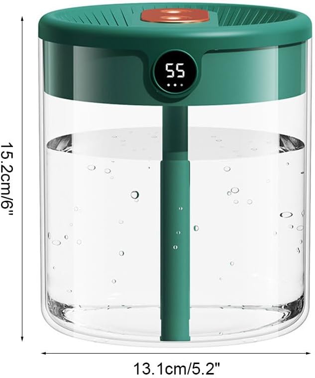 Smart Humidifier, Double Nozzle Cool Mist Humidifier with Night Light, 2L Top Fill Air Humidificador for Home Bedroom Office - Image 2