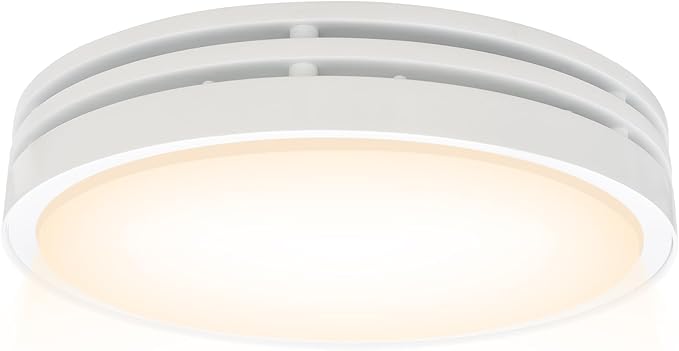 Akicon Bathroom Exhaust Fan with Light, 110CFM, 2.0 Sones for Ceiling, 1000lm Dimmable LED Light and 150lm Nightlight Dual Color Bathroom Vent Fan for Home, Round, White by Akicon