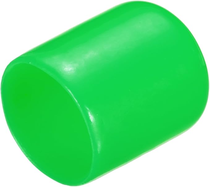 uxcell 20pcs Rubber End Caps 16mm(5/8") ID Vinyl PVC Round Tube Bolt Cap Cover Screw Thread Protectors Green by uxcell