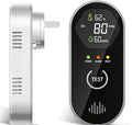 Plug-in CO Detector with LCD, 3-in-1 Monitors CO Temperature Humidity, 85dB Alarm, for Home Office RV Travel by COCHYSCELA