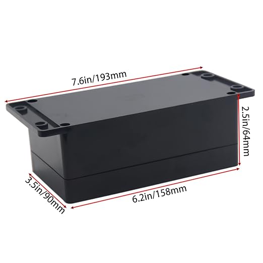 Watertight Junction Box, IP67 Waterproof Project Box Durable ABS Plastic Electronic Enclosure Case for DIY Electrical Project with Wall Fixed Ear 6.22" x 3.54" x 2.52"(158 x 90 x 64 mm) - Image 2