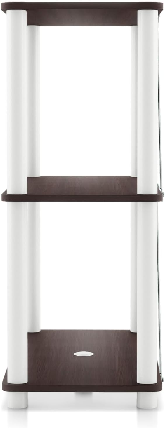 Homes: Inside + Out Apexa Modern 3-Tier Wide Shelving Units, Collectibles Display Shelves, Easy Assembly Standing Shelf, Home Storage Organizer for Living Room, Bedroom, Office, Espresso - Image 12