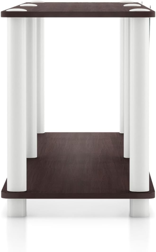 Homes: Inside + Out Apexa Modern 2-Tier Extra Wide Shelving Units, Collectibles Display Shelves, Easy Assembly Low Shelf, Home Storage Organizer for Living Room, Bedroom, Office, Espresso - Image 12