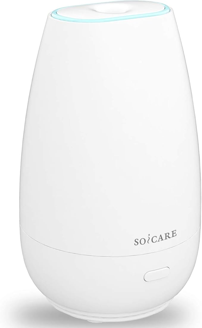SOICARE Car Diffuser (2nd Generation), Small Portable Car Essential Oil Diffuser with Built-in USB Cable, Mini Aromatherapy Air Scent Humidifier Diffuser for Travel/Office/Home (White) by Inspiration+of+The+Nature