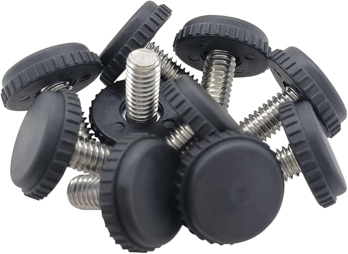 Hooshing 10PCS 1/4-20 Stainless Steel Adjustable Furniture Levelers Screw in Threaded Levenling Feet Glide for Furniture Legs, Table, Chair, Cabinet - Image 6