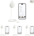 Moen Flo Smart Water Leak Detector, Drip or Flood Sensor Alarm for Home, 4-Pack, White, 920-004 by Moen