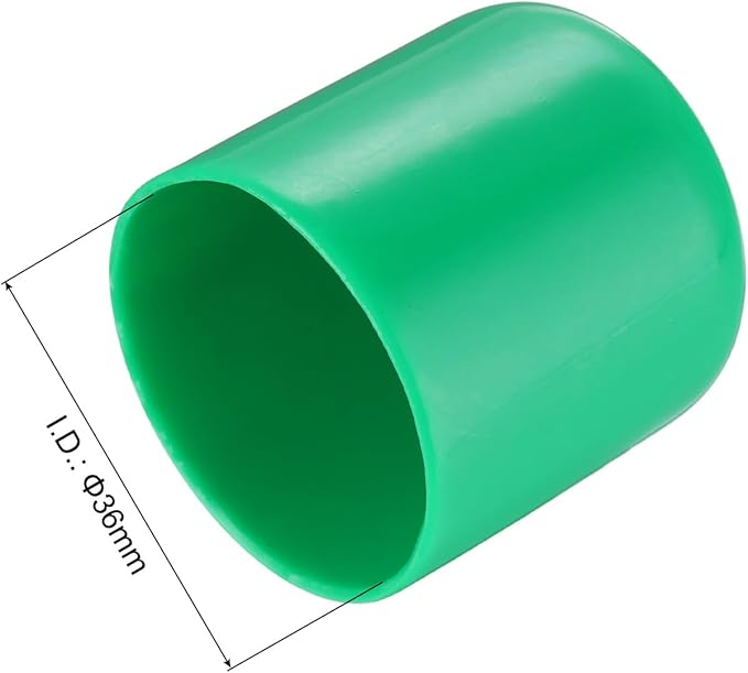 uxcell 20pcs Rubber End Caps 36mm(1 7/16") ID Vinyl PVC Round Tube Bolt Cap Cover Screw Thread Protectors Dark Green - Image 3