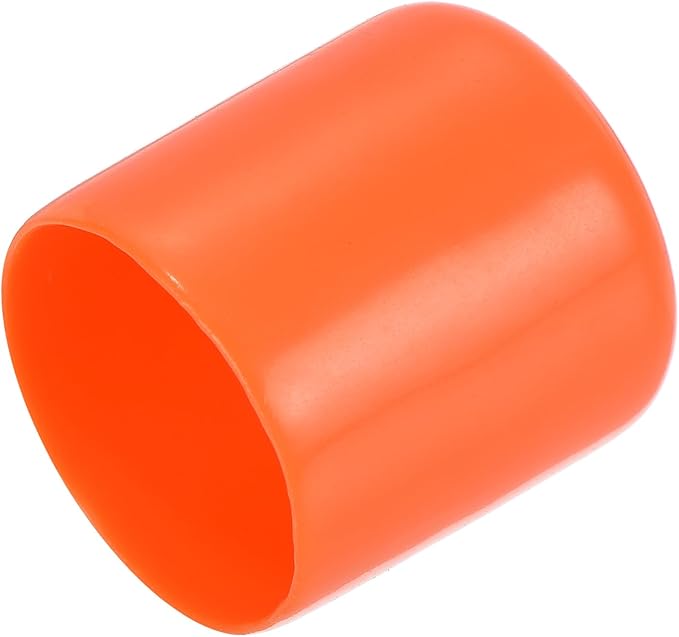 uxcell 20pcs Rubber End Caps 22mm ID Vinyl Round Tube Bolt Cap Cover Screw Thread Protectors Orange by uxcell