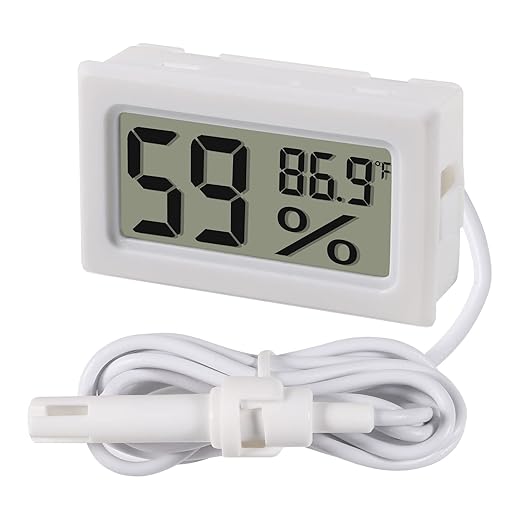 2-Pack Mini Digital Hygrometer Thermometer Gauge with Probe LCD Display Temperature Fahrenheit Humidity Meter for Incubator, Reptile Plant Terrarium, Humidor, Guitar Case, Greenhouse - Image 7