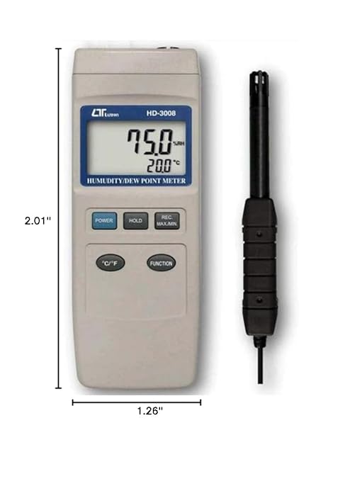 Dew Point Humidity Meter Along with Calibration Certificate by Model: HD-3008 - Image 2
