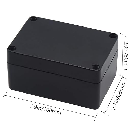 Junction Box, Zulkit Project Box IP65 Waterproof Outdoor Box ABS Plastic Electrical Boxes Electronic Enclosure Black 3.94 x 2.68 x 1.97 inch (100X68X50mm) (Pack of 2) - Image 2