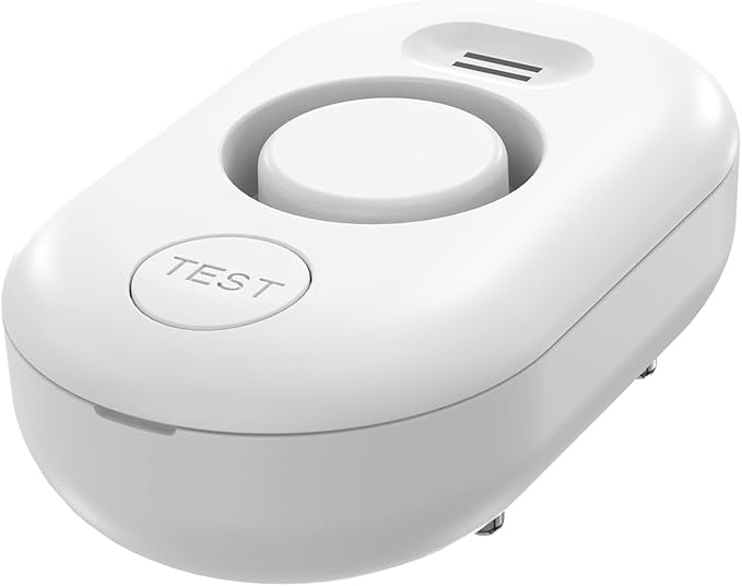 Water Leak Detector for Home, 100dB Water Sensor Alarm, Flood/Drip Leakage Detection Device for Pipe/Drain/Sink/Faucet, Floor Flooding in Basement/Bathroom/Kitchen/Toilet/Laundry Room by METAK