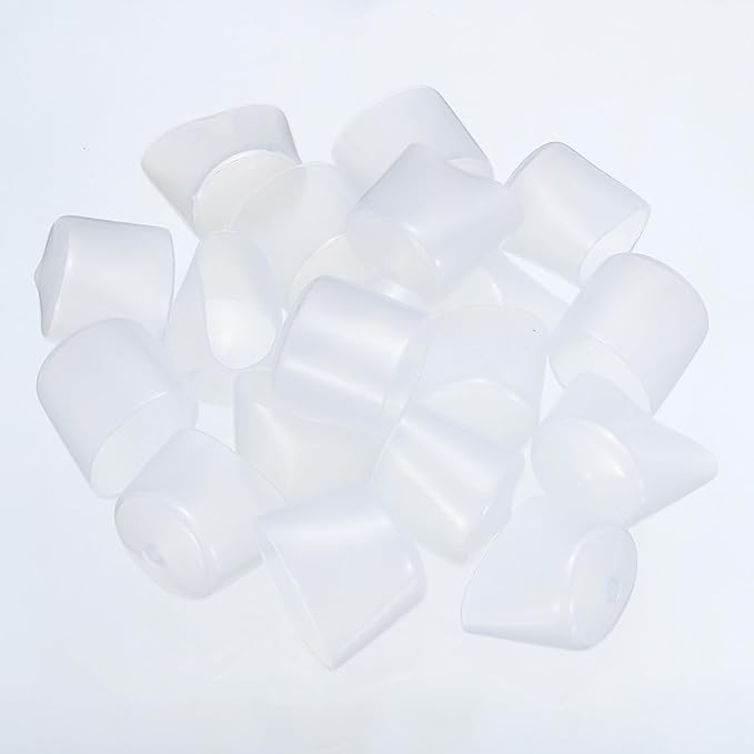 uxcell 20pcs Rubber End Caps 30mm ID Vinyl PVC Round Tube Bolt Cap Cover Screw Thread Protectors Clear - Image 4