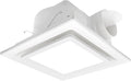 Bathroom Exhaust Fan with Light,9.8 in Panel,6000K 12W Square LED,117CFM 0.7 Sones 4 Inches Duct 115V,Quiet Bathroom Ventilation Exhaust Fan for Shower/Restroom/Office/Home (6000K LED) by POWERENG