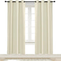 NICETOWN Blackout Curtain Blind for Bedroom, Single Panel, W34 x L72 inches, Beige, Thermal Insulated Grommet Blackout Room Darkening Drape/Drapery by NICETOWN