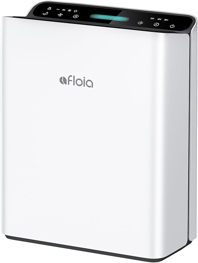 Afloia Air Purifier for Home Large Room Bedroom Up to 2000Ft² with PM2.5 Air Quality Monitor Smart Auto Mode, Washable Pre Filter Cleaner for Pet, Europa 2.0 by Afloia