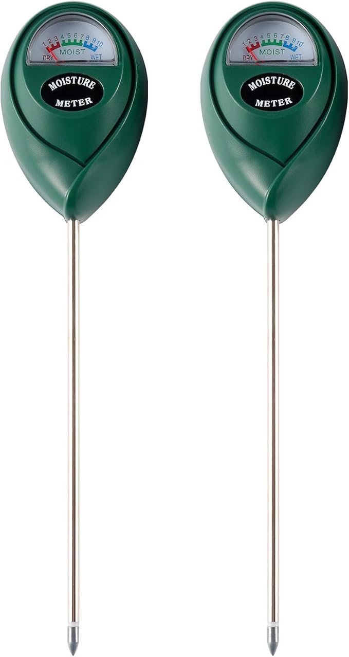 2 Packs Soil Moisture Meter, Plant Water Meter for House Plants, Soil Tester Test Kit Soil for Garden Lawn Farm Indoor & Outdoor Use, No Battery Required (Green) by Fpxnb