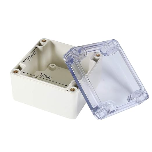 ABS Plastic Junction Box, Dustproof Waterproof IP65 Electrical Box - Universal Project Enclosure Grey, with PC Transparent/Clear Cover 3.3"x3.2"x2.2"(83mm x 81mm x 56mm) - Image 3