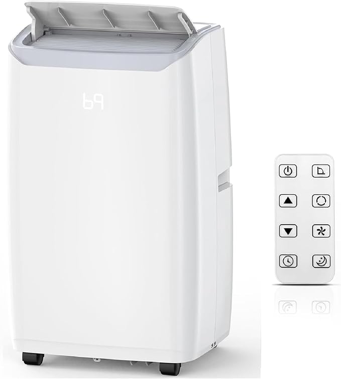 14000Btu Portable Air Conditioner Cools up to 750 Sq.Ft, 3-in-1 Quiet Portable AC Unit with Remote Control & Installation Kits for Large Room, 3 Speed, Auto Swing, 24H Timer by MERXENG