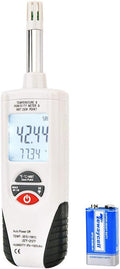 Hygro-Thermometer Psychrometer, Handheld Digital Humidity Temperature Meter with Dew Point and Wet Bulb Temperature, Dual Display Temperature & Humidity, Hti-Xintai by Hti-Xintai