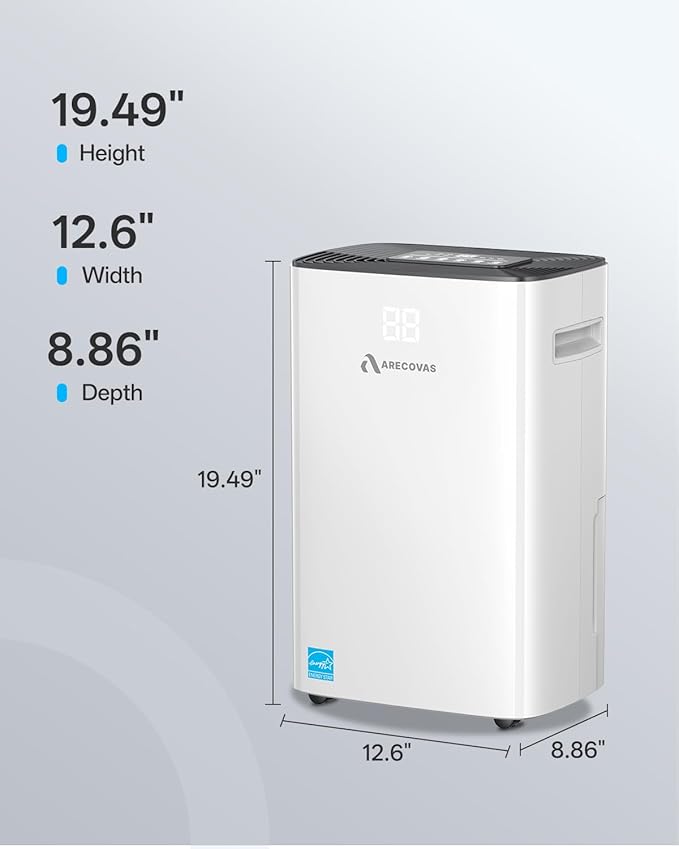 Dehumidifier for Basement, 52 Pints Dehumidifiers for Bedroom Bathroom Large Room Home, 4500 Sq.Ft Dehumidifier with Drain Hose, 2025 Energy Star Certificate, Humidity Control, 24H-Timer, Auto Defrost - Image 9