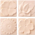 Air Purifying Healing Ceramic -Korean flowers 4 Square Wall tiles, One Set-Natural Fired Ceramic Home Decor, Odor Eliminator, Air Purifying, Humidity Control, Aromatherapy Passive Diffuser by CRECEN-HealingSpacesforYou