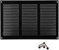 10x6 inch (Duct Opening) Vent Cover - Black Ventilation Covers for Wall and Ceiling - Metal Return Grille - HVAC AC Air Vents Register for Indoor and Outdoor Use with Mesh by ABOUT+VENT